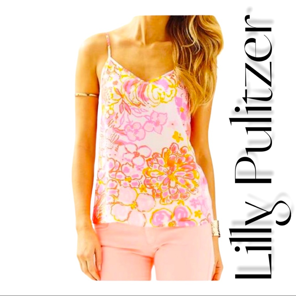 Lilly Pulitzer Zoe Happiness Is Silk Tank Top
